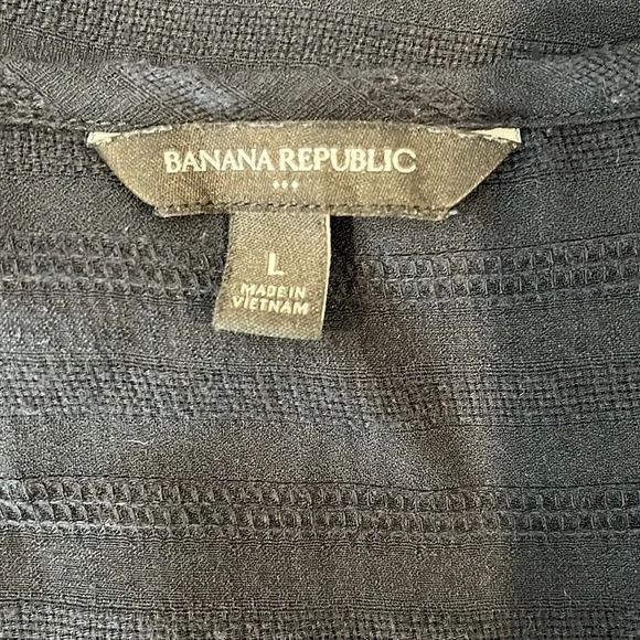Banana Republic Short Sleeve Top Black Women’s Size Large - Picture 3 of 6